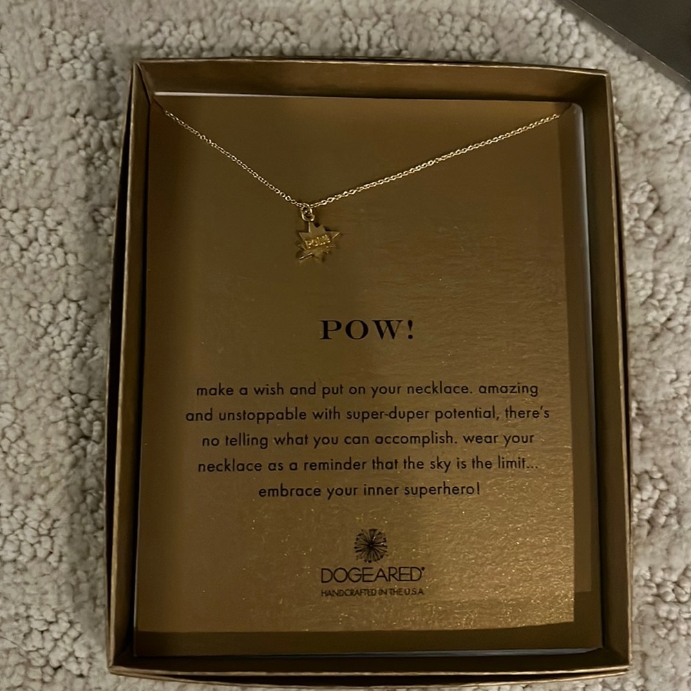 Dogeared POW necklace nwt